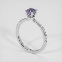 0.80 Ct. Purple Spinel Ring, 14K White Gold 2
