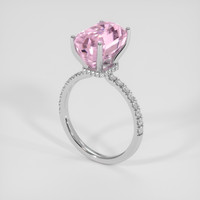 6.48 Ct. Pink Kunzite Ring, 14K White Gold 2