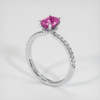 1.28 Ct. Sapphire Ring, 14K White Gold 2
