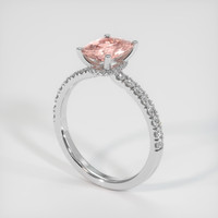 1.05 Ct. Padparadscha Sapphire Ring, 14K White Gold 2
