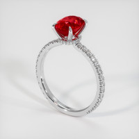 1.97 Ct. Ruby Ring, 14K White Gold 2