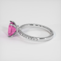1.73 Ct. Pink Sapphire Ring, 14K White Gold 4