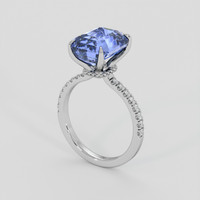 7.17 Ct. Blue Sapphire Ring, 14K White Gold 2