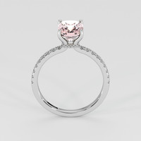 3.09 Ct. Peach Sapphire Ring, 14K White Gold 3