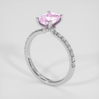 1.36 Ct. Pink Sapphire Ring, 14K White Gold 2