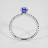 0.97 Ct. Purplish Blue Sapphire Ring, 14K White Gold 3