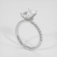 2.50 Ct. White Sapphire Ring, 14K White Gold 2