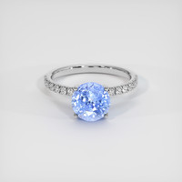 2.61 Ct. Blue Sapphire Ring, 14K White Gold 1