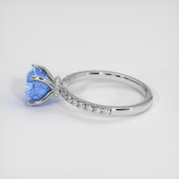 2.61 Ct. Blue Sapphire Ring, 14K White Gold 4
