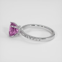 2.12 Ct. Pink Sapphire Ring, 14K White Gold 4