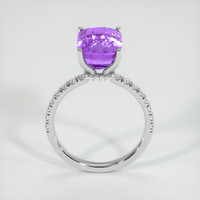 8.17 Ct. Purple Sapphire Ring, 14K White Gold 3