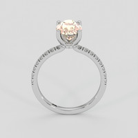 2.21 Ct. Peach Sapphire Ring, 14K White Gold 3