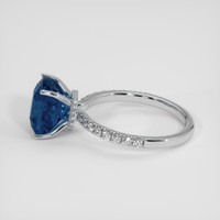 4.62 Ct. Blue Sapphire Ring, 14K White Gold 4