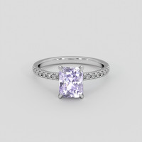 2.07 Ct. Purple Sapphire Ring, 14K White Gold 1