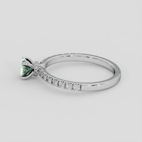 0.46 Ct. Bluish Green Sapphire Ring, 14K White Gold 4