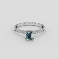 0.90 Ct. Bi Color / Parti Sapphire Ring, 14K White Gold 1