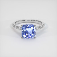 4.08 Ct. Sapphire Ring, 14K White Gold 1