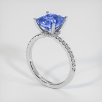 4.08 Ct. Sapphire Ring, 14K White Gold 2