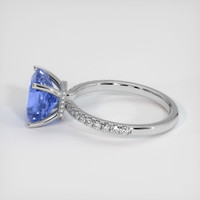 4.08 Ct. Sapphire Ring, 14K White Gold 4