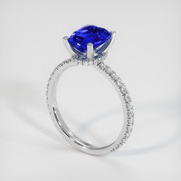 2.75 Ct. Sapphire Ring, 14K White Gold 2