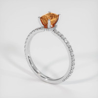 1.36 Ct. Orangish Brown Sapphire Ring, 14K White Gold 2