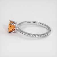 1.36 Ct. Orangish Brown Sapphire Ring, 14K White Gold 4