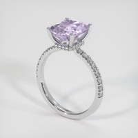 3.55 Ct. Sapphire Ring, 14K White Gold 2