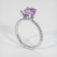 3.17 Ct. Purple Sapphire Ring, 14K White Gold 2