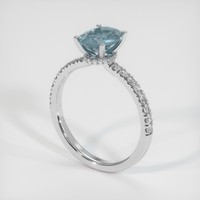 1.24 Ct. Sapphire Ring, 14K White Gold 2