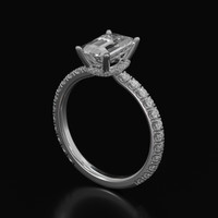 1.42 Ct. White Sapphire Ring, 14K White Gold 2