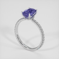 2.41 Ct. Violet Sapphire Ring, 14K White Gold 2