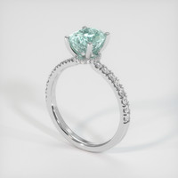 1.79 Ct. Bluish Green Sapphire Ring, 14K White Gold 2