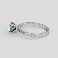 1.20 Ct. Green Sapphire Ring, 14K White Gold 4