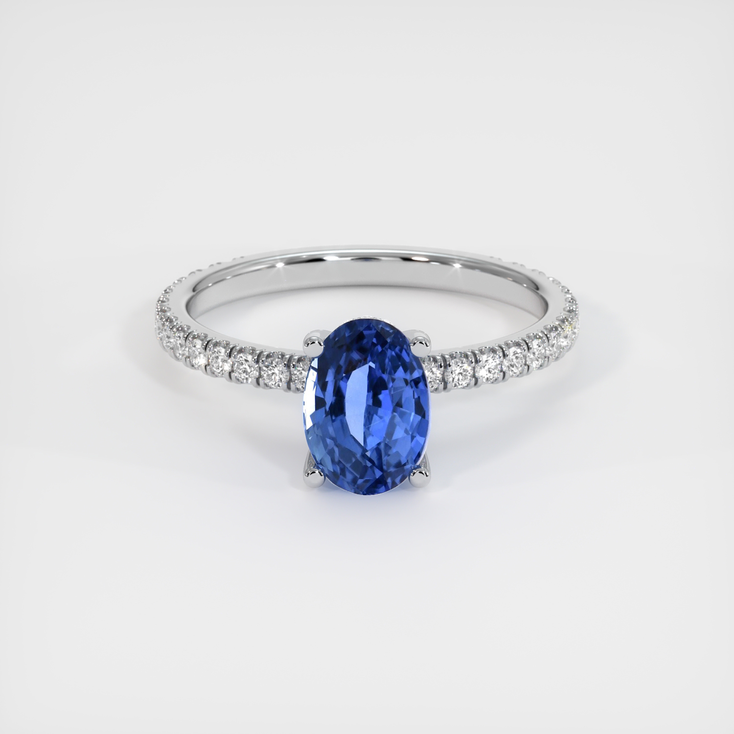 Sapphire Ring 1.99 Ct. 18K White Gold | The Natural Sapphire