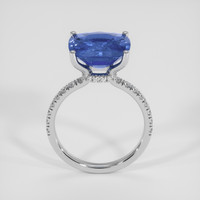 6.20 Ct. Blue Sapphire Ring, 18K White Gold 3