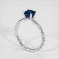 1.29 Ct. Sapphire Ring, 18K White Gold 2