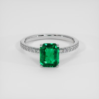 1.67 Ct. Emerald Ring, 18K White Gold 1