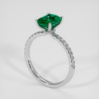 1.67 Ct. Emerald Ring, 18K White Gold 2