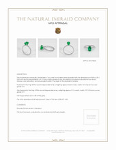 Emerald Ring 1.66 Ct., 18K White Gold Appraisal