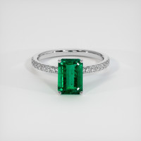1.93 Ct. Emerald Ring, 18K White Gold 1