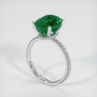 3.64 Ct. Emerald Ring, 18K White Gold 2