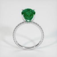 3.64 Ct. Emerald Ring, 18K White Gold 3