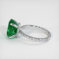 3.64 Ct. Emerald Ring, 18K White Gold 4