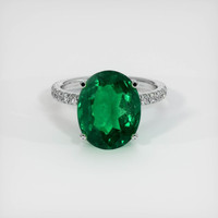 4.54 Ct. Emerald Ring, 18K White Gold 1