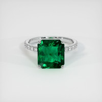 3.73 Ct. Emerald Ring, 18K White Gold 1