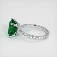 3.73 Ct. Emerald Ring, 18K White Gold 4