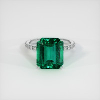 10.48 Ct. Emerald Ring, 18K White Gold 1