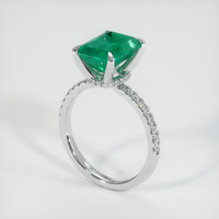 2.96 Ct. Emerald Ring, 18K White Gold 2