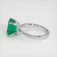 2.96 Ct. Emerald Ring, 18K White Gold 4