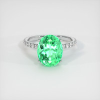 4.62 Ct. Emerald Ring, 18K White Gold 1